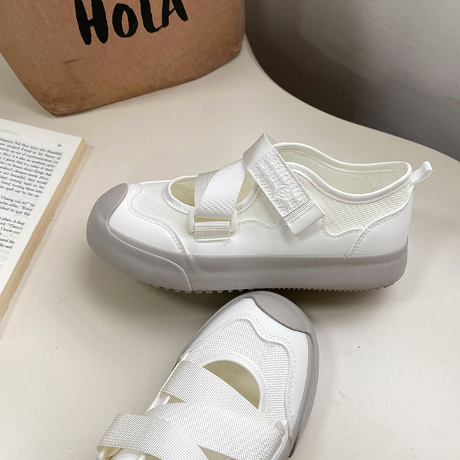 couyor 메리제인운동화 메리제인슈즈 메리제인스니커즈 실버 통굽 메리제인 샌들 여름 매직 스니커즈