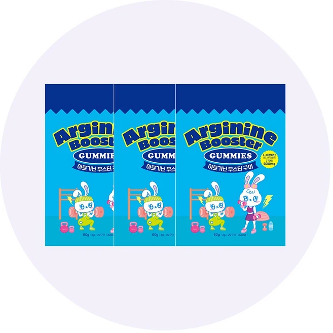 카낼웰라이프 아르기닌 부스터 구미, 3개, 60g - 쿠팡