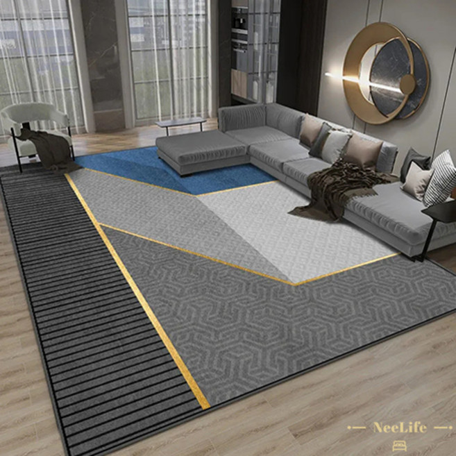 니라이프 북유럽 스타일 거실 러그 대형 사계절 침실 러그, RY010