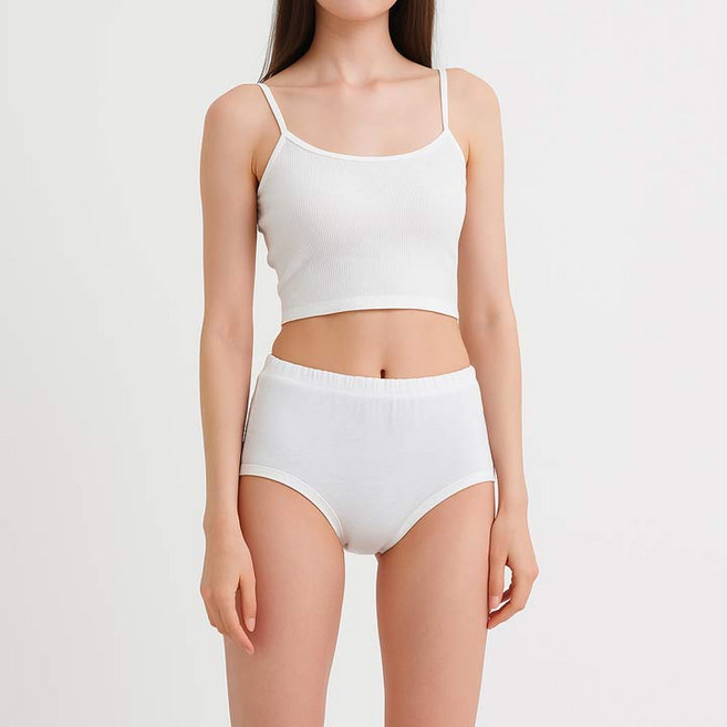 [TRY]여성백색 삼각팬티3매 화이트순면100