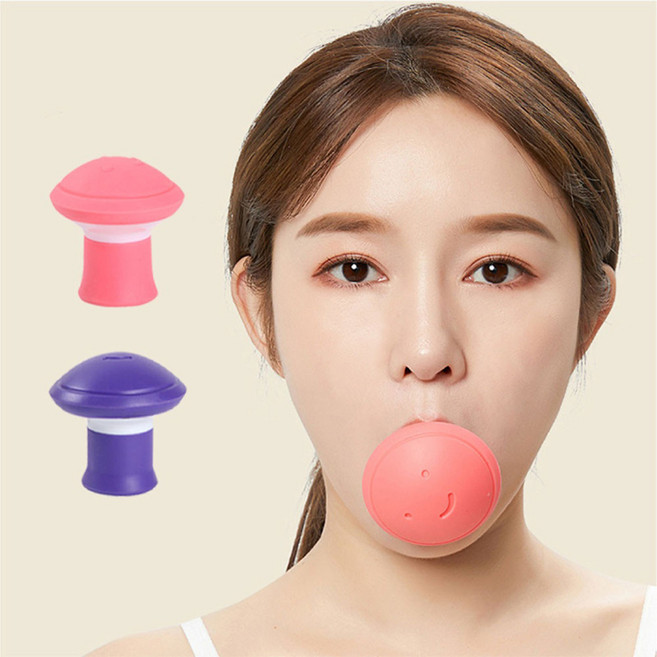 아름다운코스메틱 곰돌이 안면운동기구 브이라인메이커 얼굴리프팅 피부탄력 노화방지 안면운동 브이라인만들기 인디언주름 얼굴근육운동, 핑크, 1개