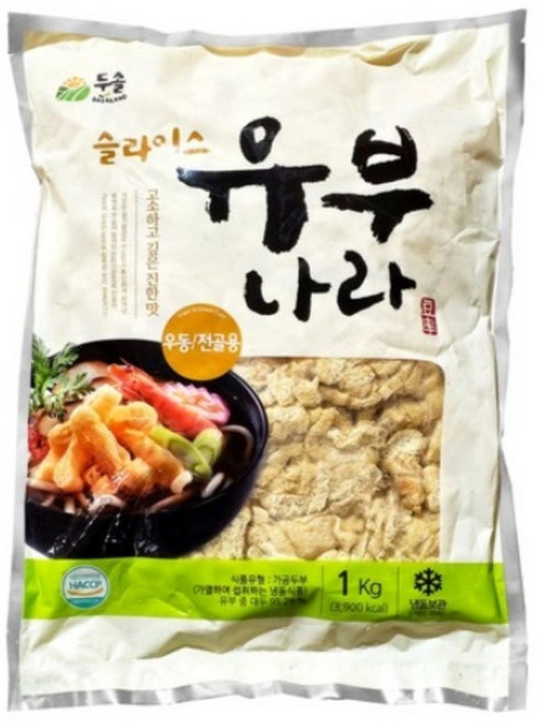 두솔 냉동 유부나라 슬라이스 1kg, 1개