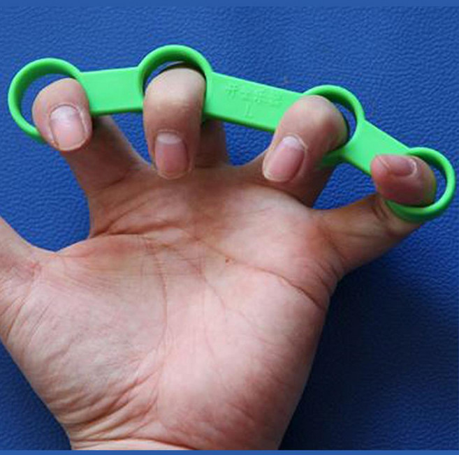 기타 바이올린 손가락 벌리기 재활 운동 연습 기구x2개 교구 노인, 그린(L)