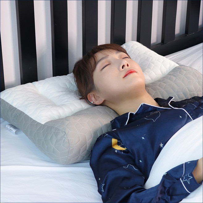 헬릭스케어 바른베개 프리미엄 3D 경추 베개 라텍스 수면 베개, 화이트, 1개