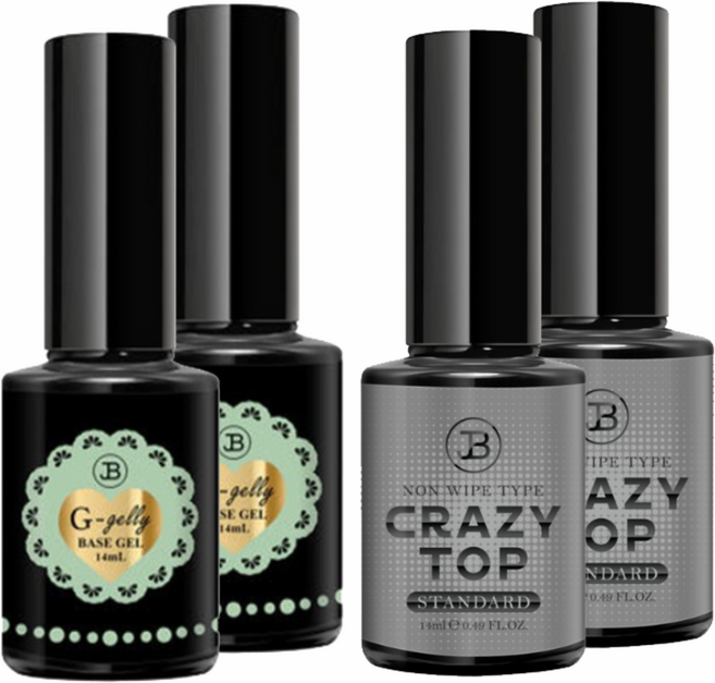 네일처방 그라시아 진비 지젤리 베이스젤14ml+스탠다드 탑젤14ml 정품, 2개, 14ml, 1+1