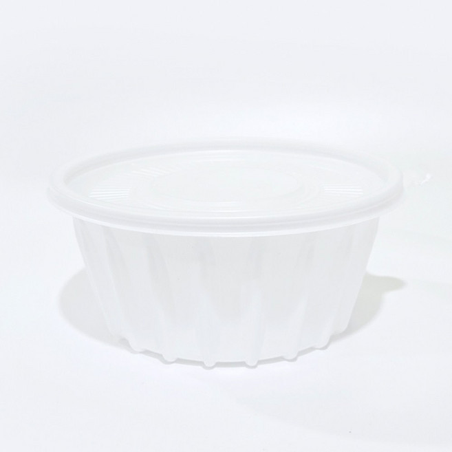 [세트] 국내생산 195파이 면용기 1420ml(대) 용기+뚜껑 50세트/전자레인지가능/짜장면 칼국수