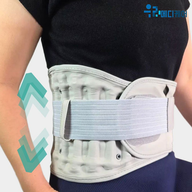 의료용 허리보호대 디스크 허리견인기 공기주입 가정용 복대 재활 치료기, 1개