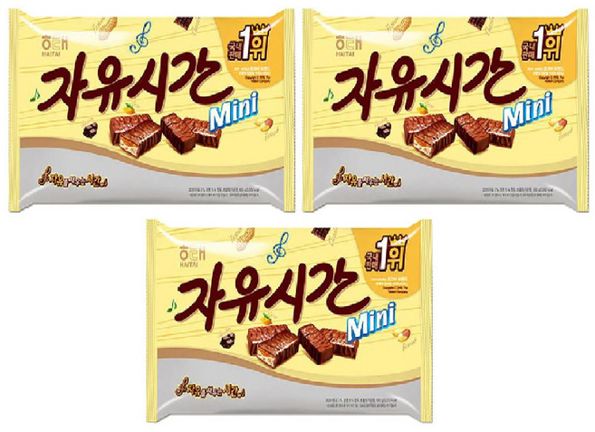 자유시간 mini 초콜릿, 630g, 3개