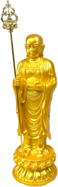 바라밀 불교 굿즈 지장 보살 스님 사찰 불자 불상, 금동 지장 보살상, 1개