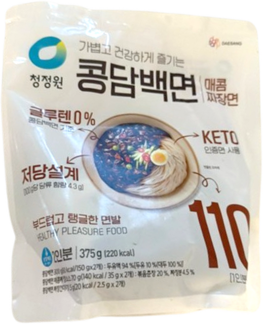 청정원 콩담백면 매콤 짜장면, 1개, 375g