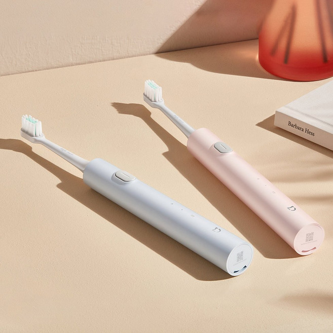 샤오미 미지아 음파 커플 전동 칫솔 T200, 1개, 파랑+연분홍