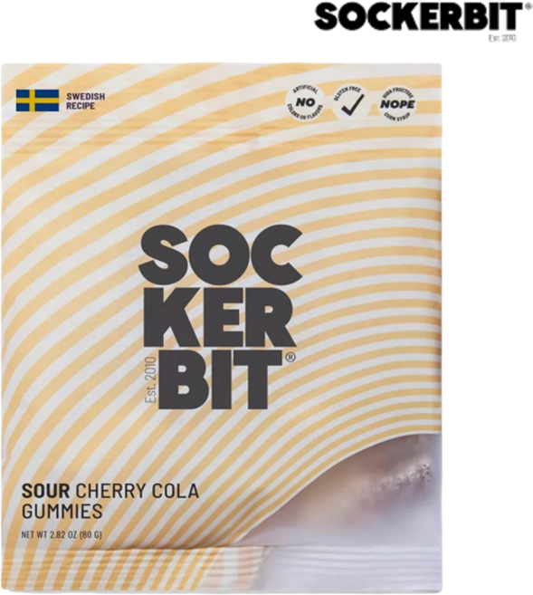 [SOCKERBIT] 스웨디시 젤리 스웨덴 캔디 Sockerbit 콜라 앤 체리 보틀 80g Sockerbit Swedish Candy Mix, 1개