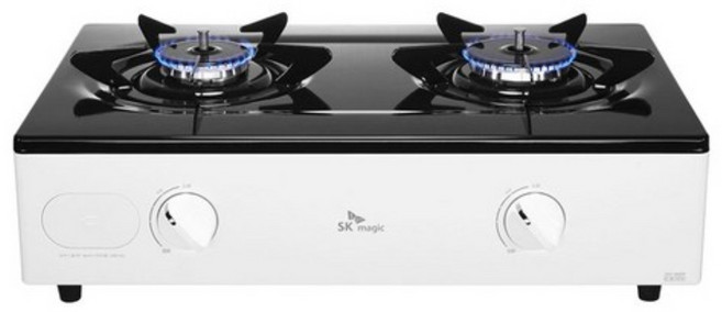 SK매직 NEW 에코 가스레인지 2구 자가설치, GRA840SR(화이트), LPG