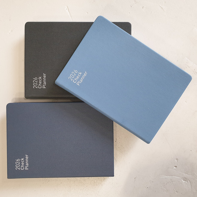 [별과나무] 모닝글로리 2026년 체크 플래너 25A 양장 다이어리 스케줄 데일리 캘린더(1면1일), 블랙