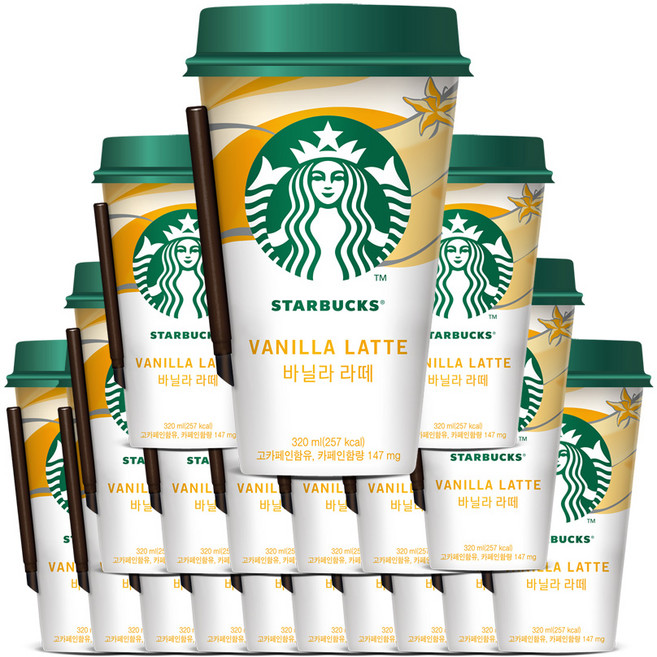 스타벅스 바닐라라떼 320mlx20컵+아이스포장, 20개, 320ml