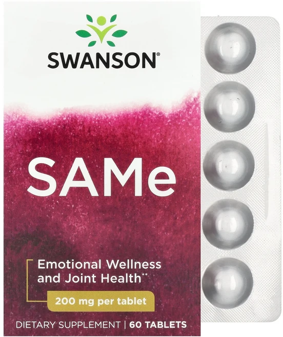 스완슨 울트라 SAMe 200mg 타블렛, 200 mg, 60 개, 1개, 60정 - 쿠팡