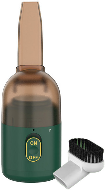 휴대용 책상 청소기 사무실용 차내 청소 먼지 제거용 책상 부스러기 청소용 무선 USB 충전 가능 청소기, 녹색