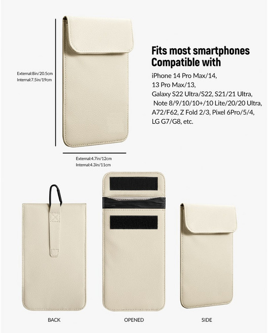 전자파 차단 파우치 휴대폰 RFID NFC 스미싱방지 GPS 위치 추적방지, 1개