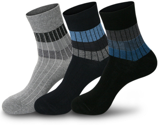 양말조아 국산 면100% 품질좋은 비지니스 정장 양말 세로선골지칼라 중목-8켤레