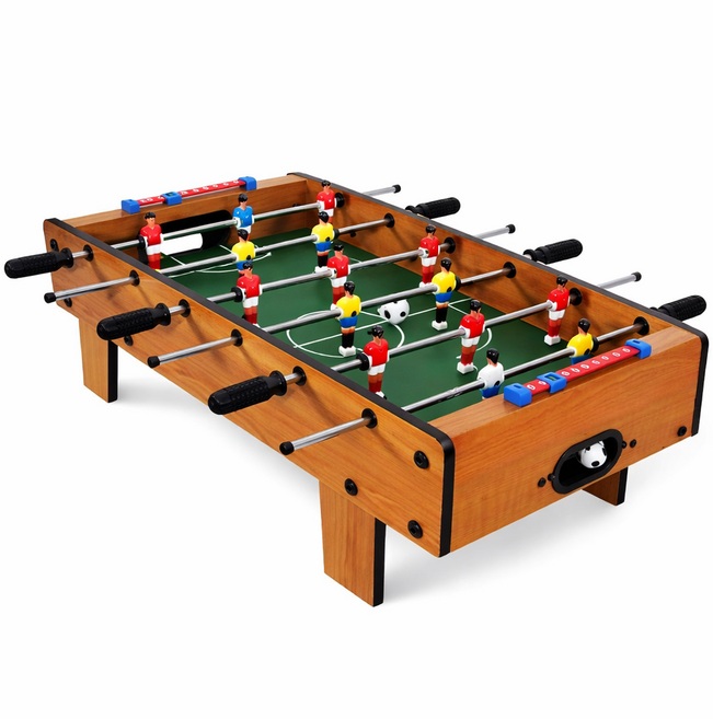 미니 테이블 축구 게임 69cm 2인용 실내 보드게임, 1개, 우드