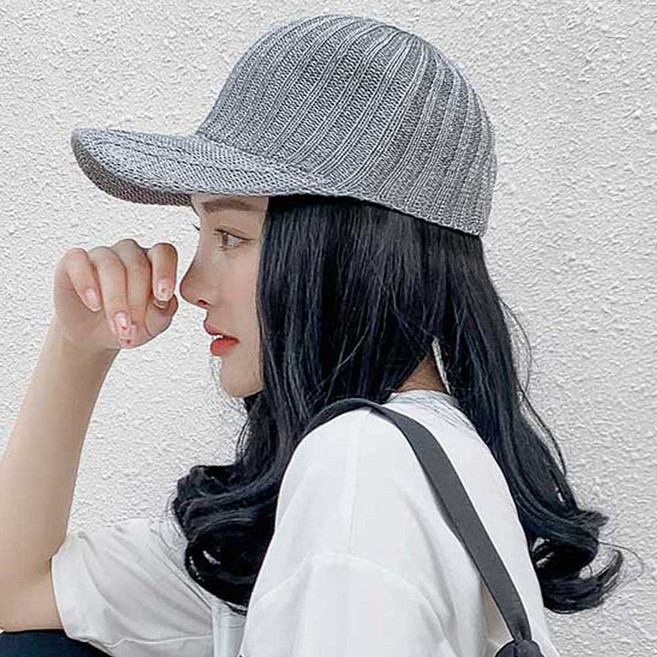 펄 니트 캡모자 여름 여성 캐주얼 야구 쿨 반짝이 볼캡