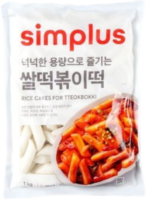 식자재왕 누들 쌀떡볶이떡, 2개, 1kg