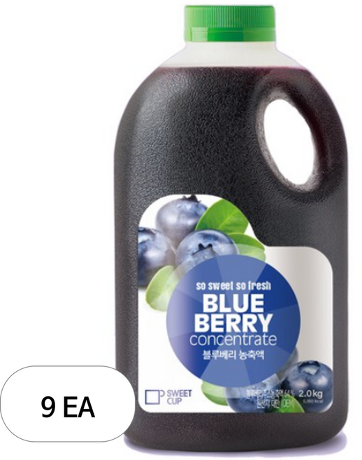 스위트컵 블루베리 농축액, 9개, 2kg