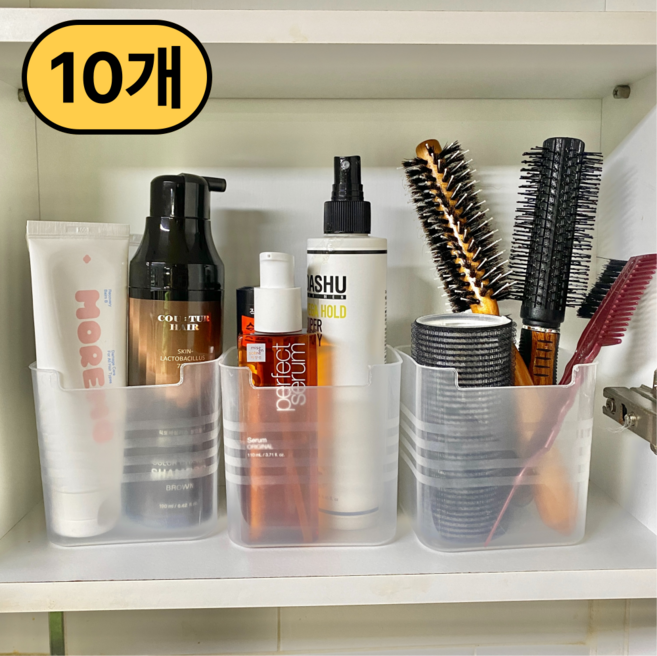 올데이앤 다용도 화장실 정리함, 반투명, 10개