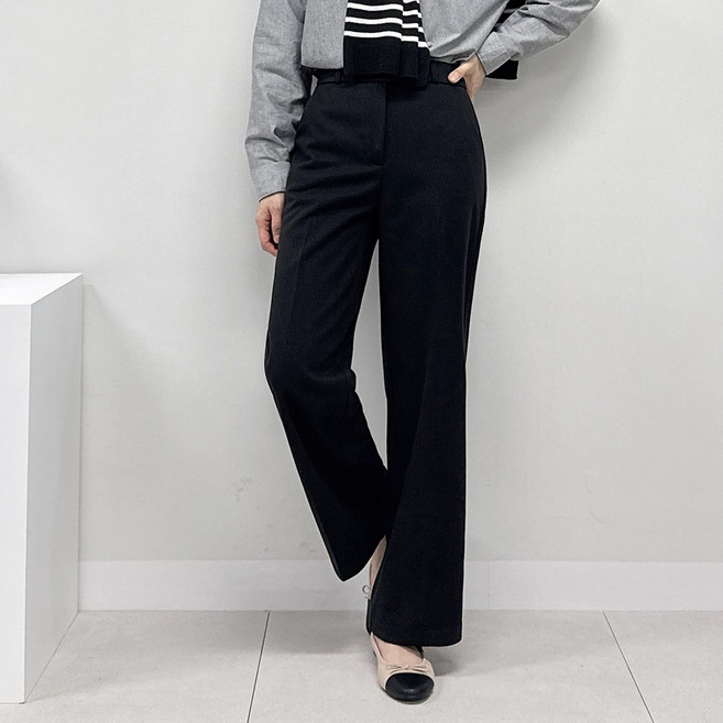 포근한 겨울 라인업 기모팬츠 일자바지/부츠컷 빅사이즈 여성 스판 밴딩 모직