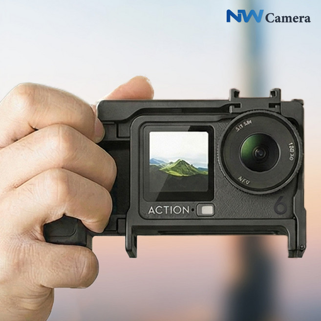 DJI 오즈모 액션6 케이스 셔터 그립 프레임 커버 핸드 스냅 콜드슈 손목스트랩, 1개, 스냅샷 셔터 그립 케이스