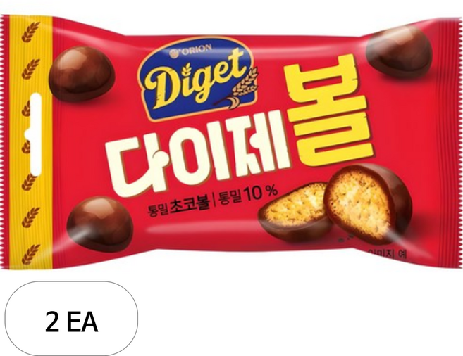 오리온 다이제볼, 42g, 2개