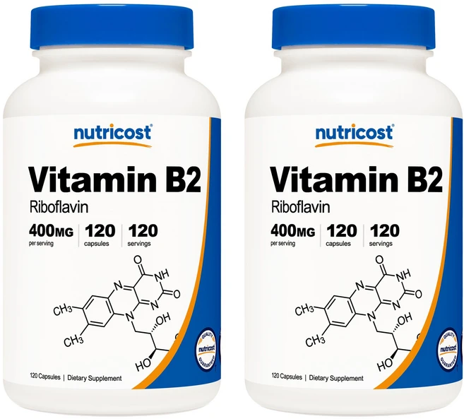 뉴트리코스트 비타민 B2 리보플라빈 400mg 캡슐, 2개, 120정 - 쿠팡