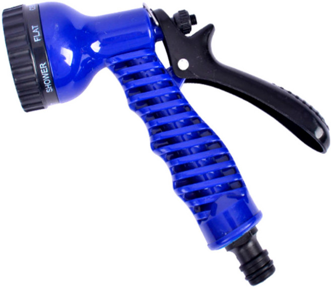 분사기 자동 물 호스 워터 릴 교체 용 분무기 헤드 7패턴 세차 청소 가정 원예, 1개, 블루