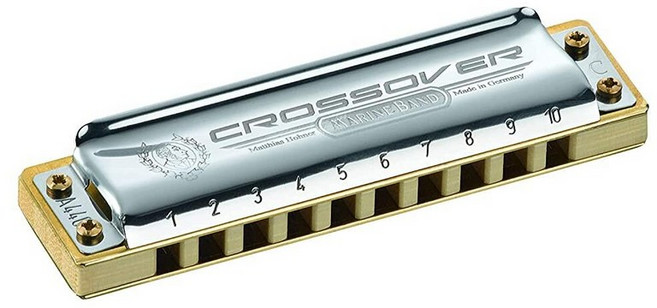 Hohner Harmonicas 마린 밴드 크로스오버 C 키 스테인리스 스틸 대나무, C