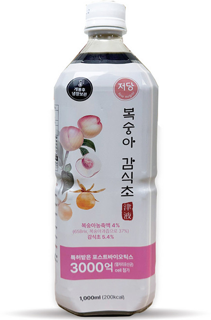 자연미가U9 저당 복숭아 감식초 1리터, 1개, 1L