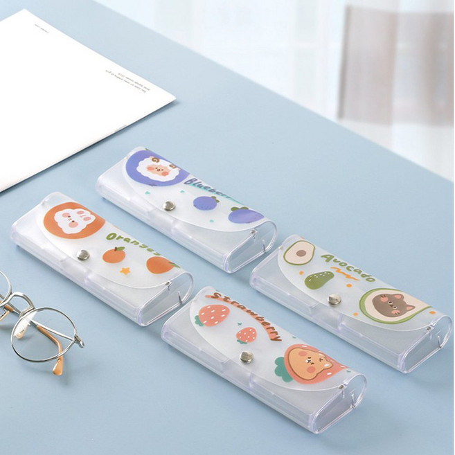 파우치 캐릭터 투명하드 안경케이스 보관