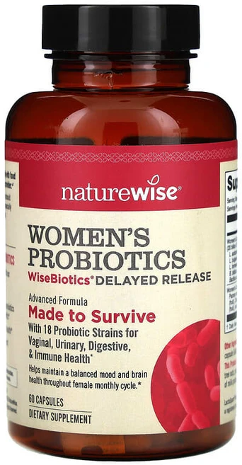 네이처와이즈 여성 프로바이오틱 WiseBiotics 지연 방출 캡슐 60정 NTW-00630 - 쿠팡