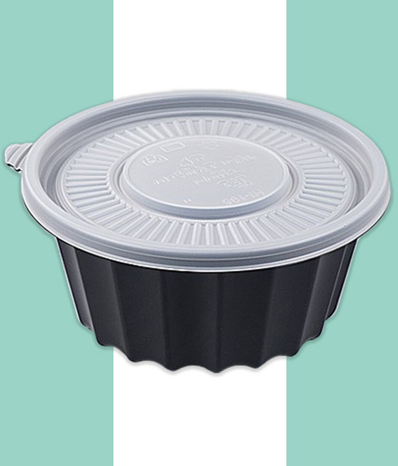 고밀폐형 블랙 195파이 탕용기 대 300세트 UNA, 1세트