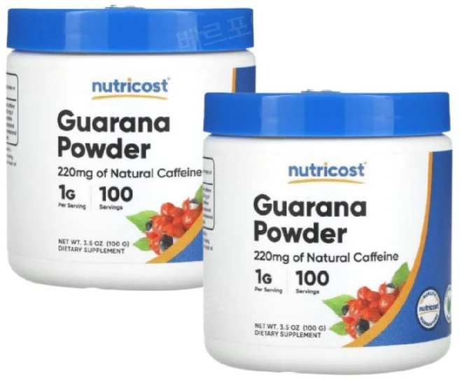 뉴트리코스트 과라나 구아라나 카페인 분말 가루 100g 2개 Guarana - 쿠팡
