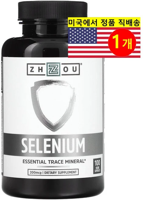 조우뉴트리션 Zhou Nutrition 셀레늄 에센셜 미네랄 200mcg 100야채 캡슐, 맛없는, 1개 - 쿠팡