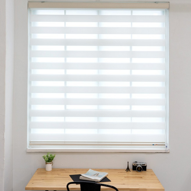 윈샵 내츄럴 콤비블라인드 [ 맞춤 제작 색상 사이즈 가로 80cm~275cm x 세로 215cm ] 화이트외
