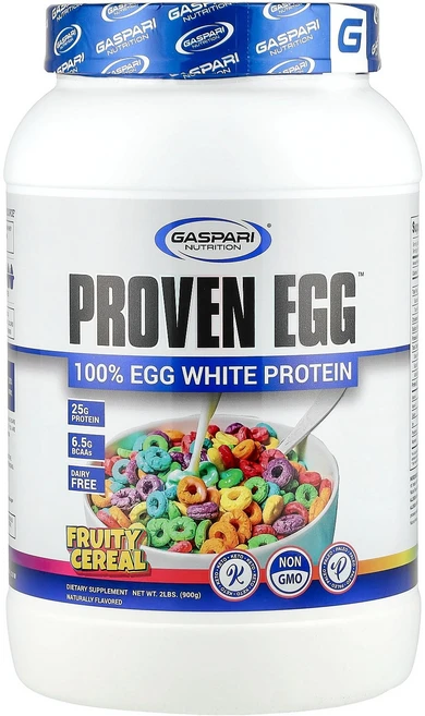 Gaspari Nutrition Proven Egg™ 100% 계란 흰자 단백질 프루티 시리얼 900g(2lbs) Nutrition (가스파리 뉴트리션), Gaspari Nutrition, Proven Egg™, 1개 - 쿠팡