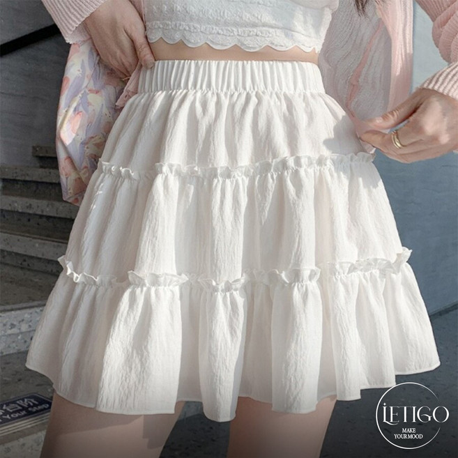 레티고 [속바지안감] 발레코어 레이스 캉캉 A라인 미니 스커트