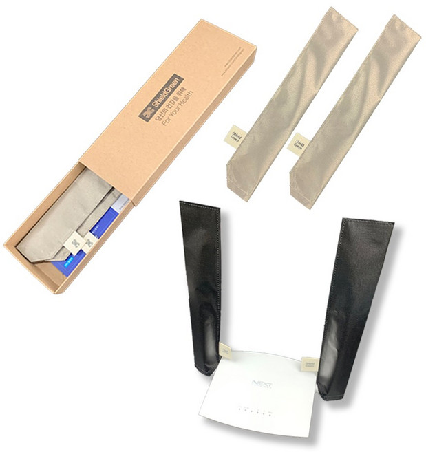 쉴드그린 와이파이 안테나 전파 감소 커버(2개 세트), 그레이, 1개