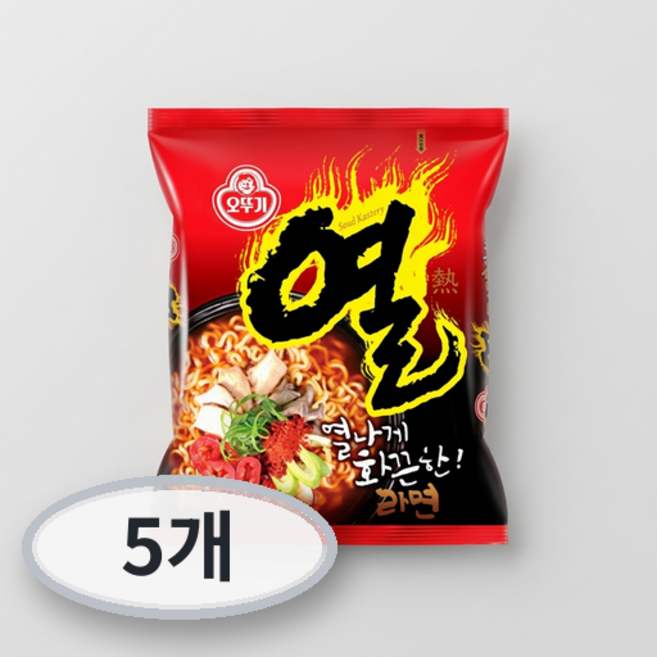 오뚜기 열라면 120g, 5개