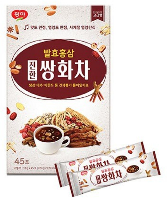 광야식품 발효홍삼 진한 쌍화차, 1개, 45개입, 16g