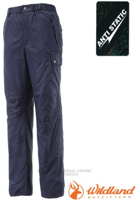 【荒野 WildLand】男 鬆緊帶輕量保暖長褲 休閒長褲 防風褲 工作褲 登山健行褲 0A12336