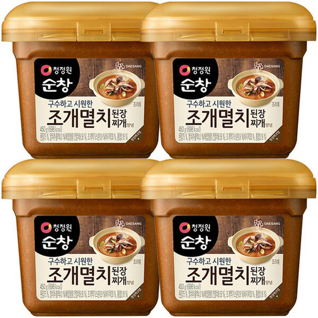 순창 조개 멸치 된장 찌개양념 된장찌개 450g x 4개