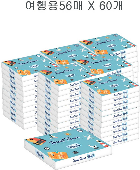 잘풀리는집 여행용티슈 56매 휴대용티슈, 1개
