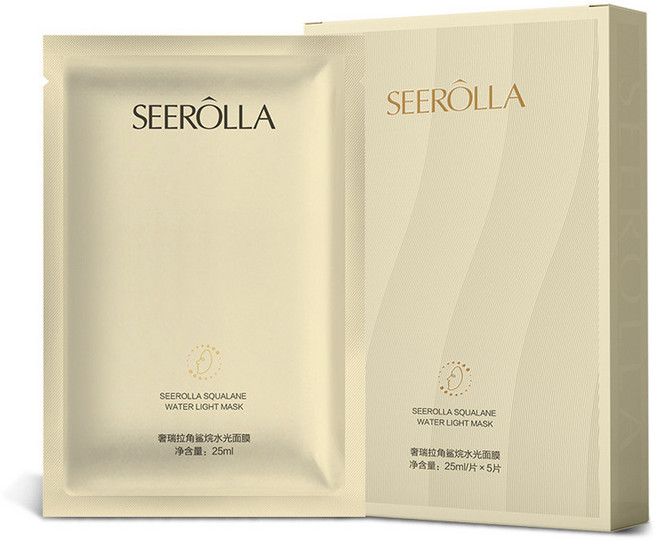 SEERÔLLA 角鯊烷玻尿光面膜 補水保濕, 1個, 5片/盒